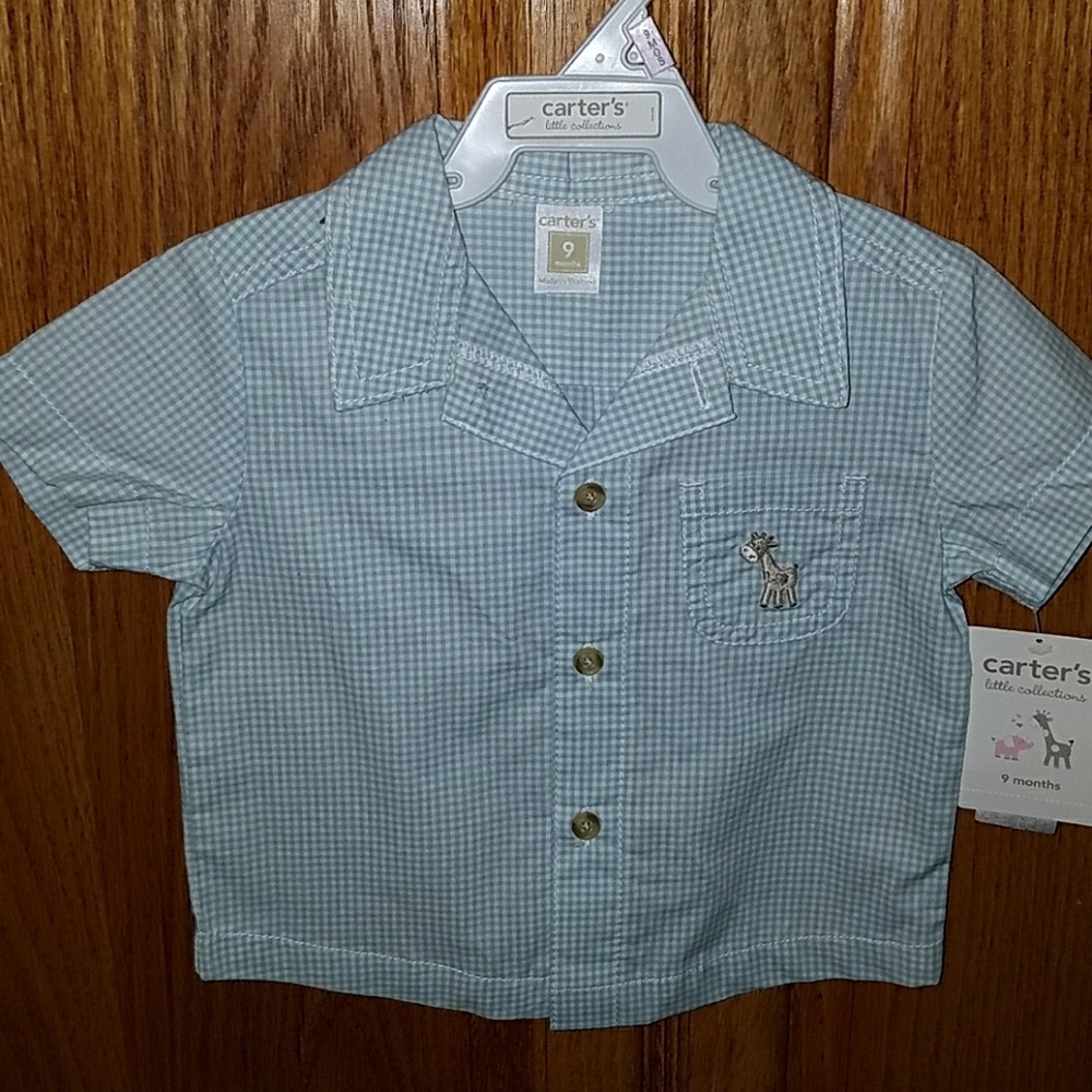 Carter's Baby Boy Gingham print button down